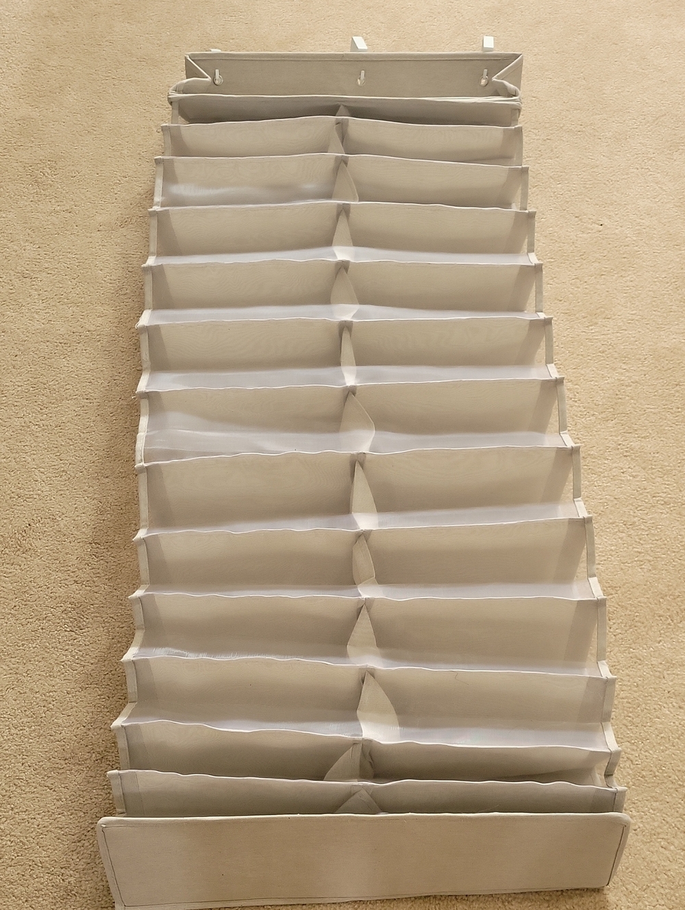 Over The Door 26 Shelf Mesh Shoe Organizer Light Gray - Brightroom: Hanging Shoe